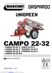 Unigreen CAMPO 22-32 P Bedienungsanleitung