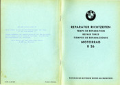 BMW R 26 Reparatur Richtzeiten