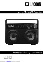 Kirstein Lacoon BD-100BT Boombox Bedienungsanleitung