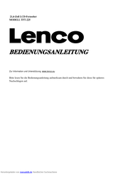 Lenco TFT-225 Bedienungsanleitung