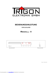 Trigon Elektronik Recall II Bedienungsanleitung