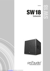 Pro Audio SW18 Handbuch