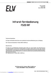 elv FS20 IRF Bedienungsanleitung