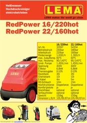 LEMA RedPower 16/220hot Bedienungsanleitung