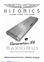 Hifonics Generation X4 Bedienungsanleitung