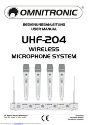 Omnitronic UHF-204 Bedienungsanleitung
