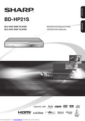 Sharp BD-HP21S Bedienungsanleitung