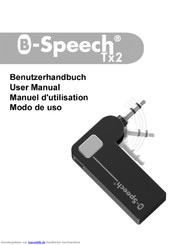 B-Speech Tx2 Benutzerhandbuch