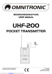 Omnitronic UHF-200 Bedienungsanleitung