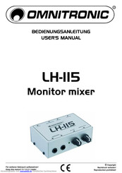 Omnitronic LH-115 Bedienungsanleitung