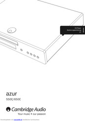 Cambridge Audio Azur 550C Bedienungsanleitung