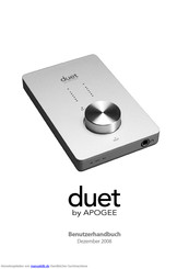 Apogee duet Benutzerhandbuch