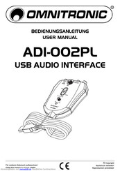 Omnitronic ADI-002PL Bedienungsanleitung