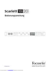Focusrite Scarlett 18i20 Bedienungsanleitungen