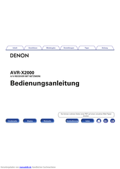 Denon AVR-X2000 Bedienungsanleitung