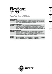 Eizo FlexScan T1721 Installationshandbuch