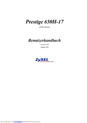 ZyXEL Prestige 650H-17 Benutzerhandbuch