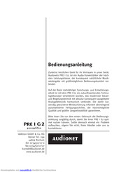 Audionet Pre I G2 Bedienungsanleitung