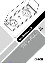 Canton musikbox Air 3 Anleitung