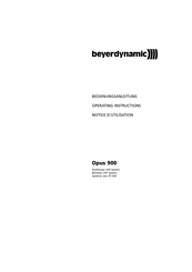 Beyerdynamic Opus 900 Bedienungsanleitung