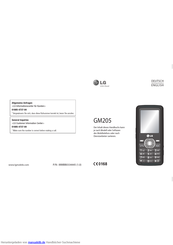 LG GM205 Benutzerhandbuch