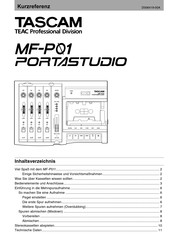Tascam Portastudio mf-p01 Referenzhandbuch