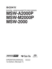 Sony MSW-M2000EP Bedienungsanleitung