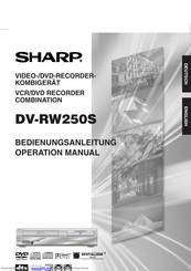 Sharp DV-RW250S Bedienungsanleitung