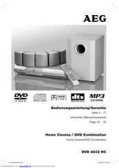 AEG DVD 4602 HC Bedienungsanleitung