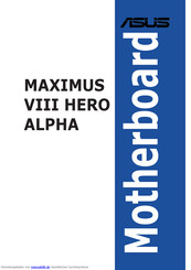 Asus MAXIMUS VIII HERO ALPHA Handbuch