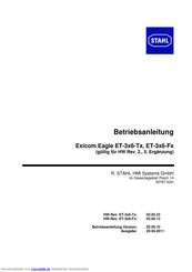 Stahl Exicom Eagle ET-3x6-Tx Betriebsanleitung