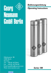 Georg Neumann Series 180 Bedienungsanleitung