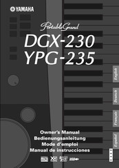 Yamaha PortableGrand DGX-230 Bedienungsanleitung