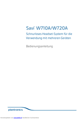 Plantronics Savi W710A Bedienungsanleitung
