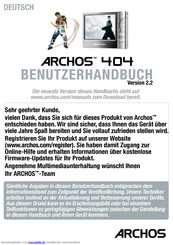 Archos 404 series Benutzerhandbuch