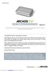 Archos TV+ Benutzerhandbuch