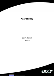 Acer MP-340 Benutzerhandbuch