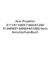 Acer X1140-Serie Benutzerhandbuch
