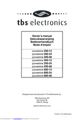 tbs electronics powersine 350-24 Bedienerhandbuch