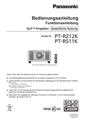 Panasonic PT-RC12K Bedienungsanleitung