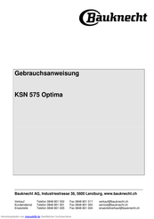 Bauknecht KSN 575 Optima Gebrauchsanweisung