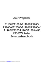 Acer P1200B Serie Benutzerhandbuch