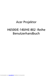 Acer H6500-Reihe Benutzerhandbuch
