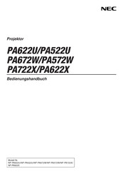 NEC PA672W Bedienungshandbuch