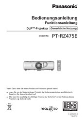 Panasonic PT-RZ475E Betriebsanleitung