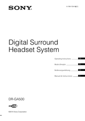 Sony DR-GA500 Bedienungsanleitung