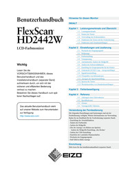 Eizo FlexScan HD2442W Benutzerhandbuch