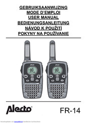Alecto FR-14 Bedienungsanleitung