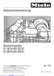 Miele G 2874-60 SCVi Gebrauchsanweisung