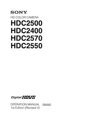 Sony HDC2500 Bedienungsanleitung